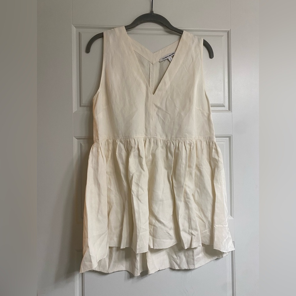 Elegant Cream Sleeveless Top